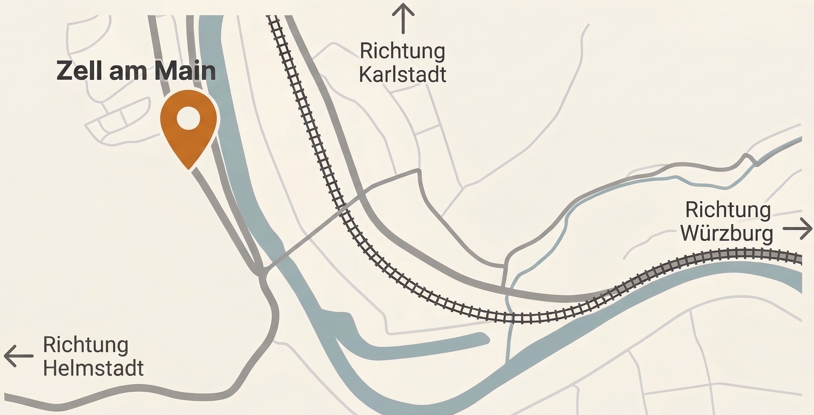 Kartenausschnitt: Hauptstraße 160, Zell am Main